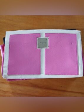 Miche Classic pink faux leather with ivory accents and bright pink sides;